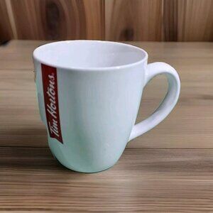 Tim Hortons Coffee Mug White Red Ribbon Banner Cup Limited Edition 2017